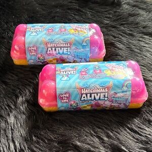 Hatchimals Alive! 2 Pink and Yellow Egg Cartons Love to Life